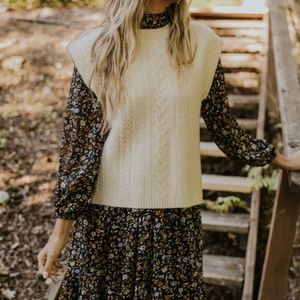 Roolee Liam Cable Knit Sweater vest